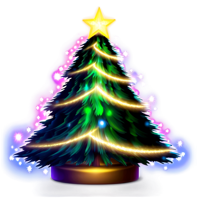 a christmas tree with lights on it