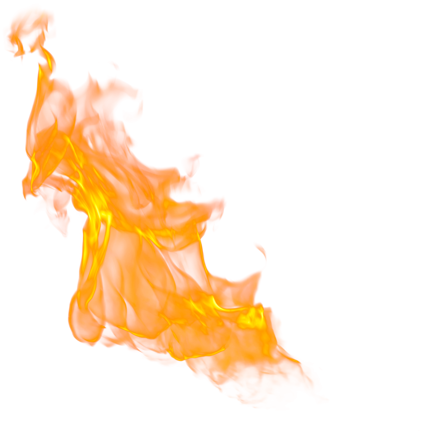 a white background with orange and yellow smoke