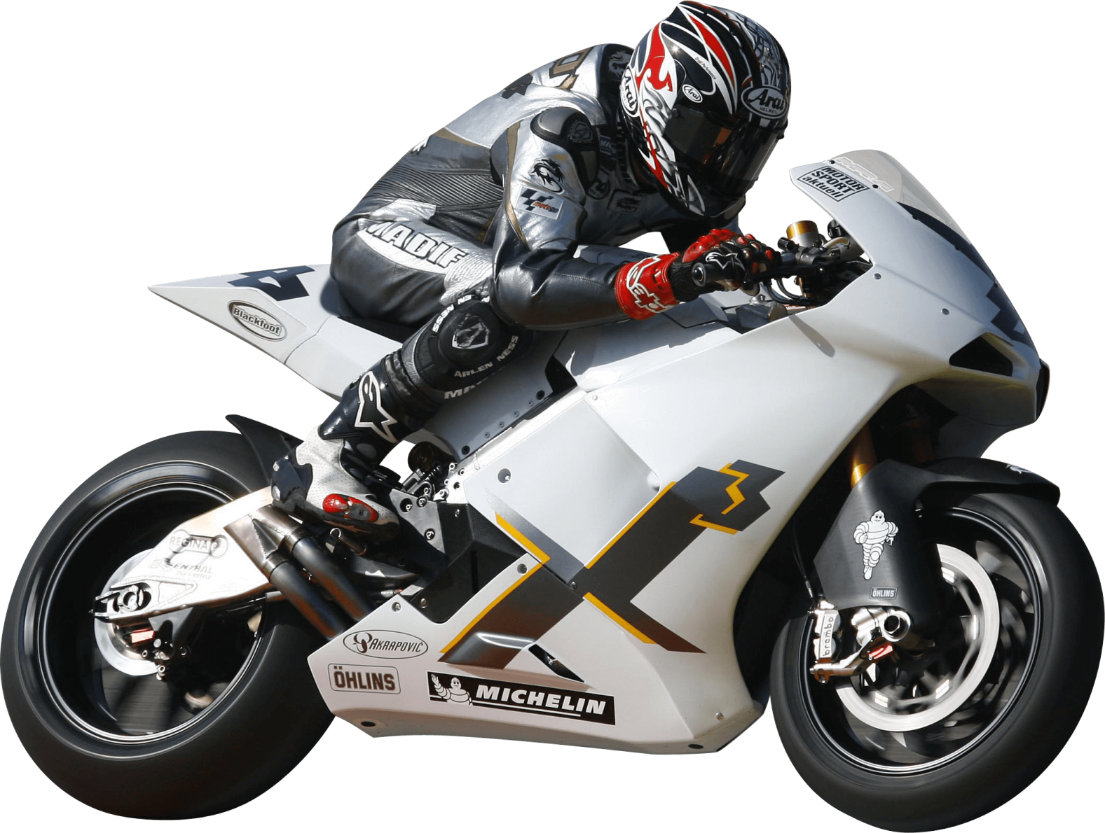 a man riding on the back of a motorcycle