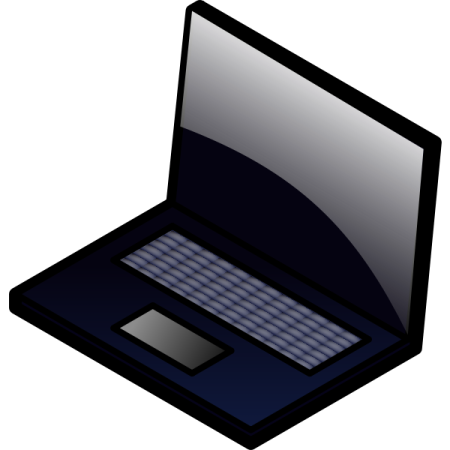 a laptop computer on a white background