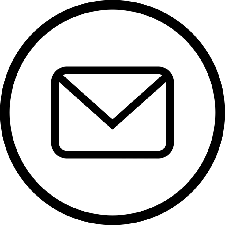 a black and white icon of an envelope