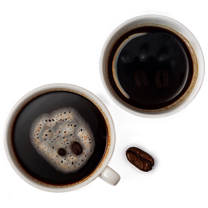two cups of coffee on a white background
