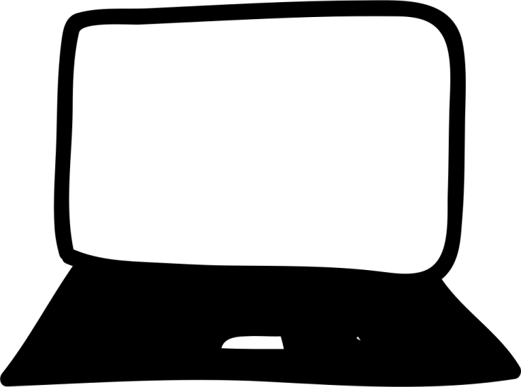a black and white image of a computer