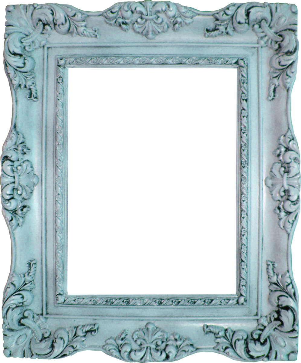 an ornate frame with a white background