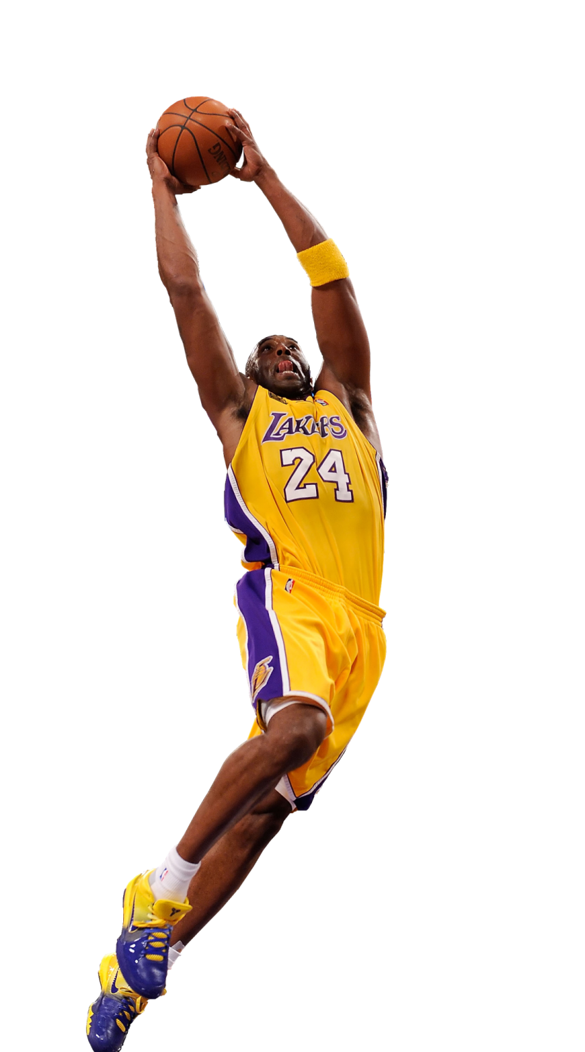 a basketball player jumping up in the air
