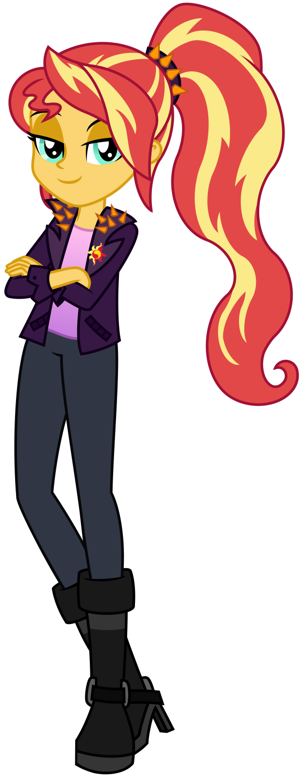 a drawing of a girl with long red hair