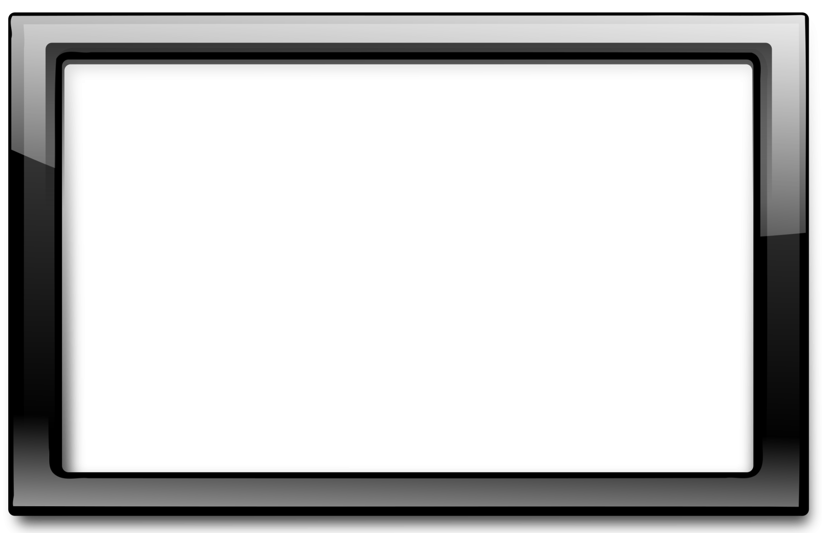 a black frame on a white background
