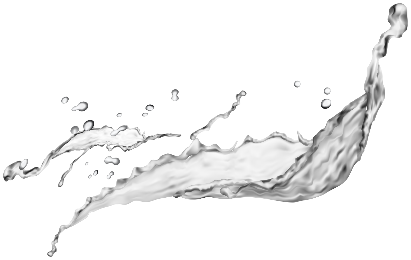 water splash on a white background