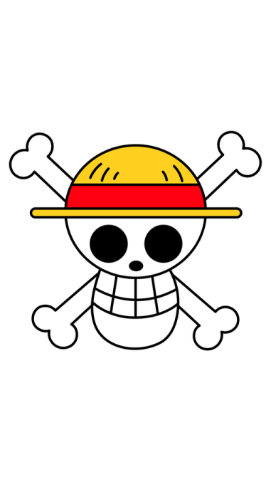 a cartoon skull wearing a pirate hat