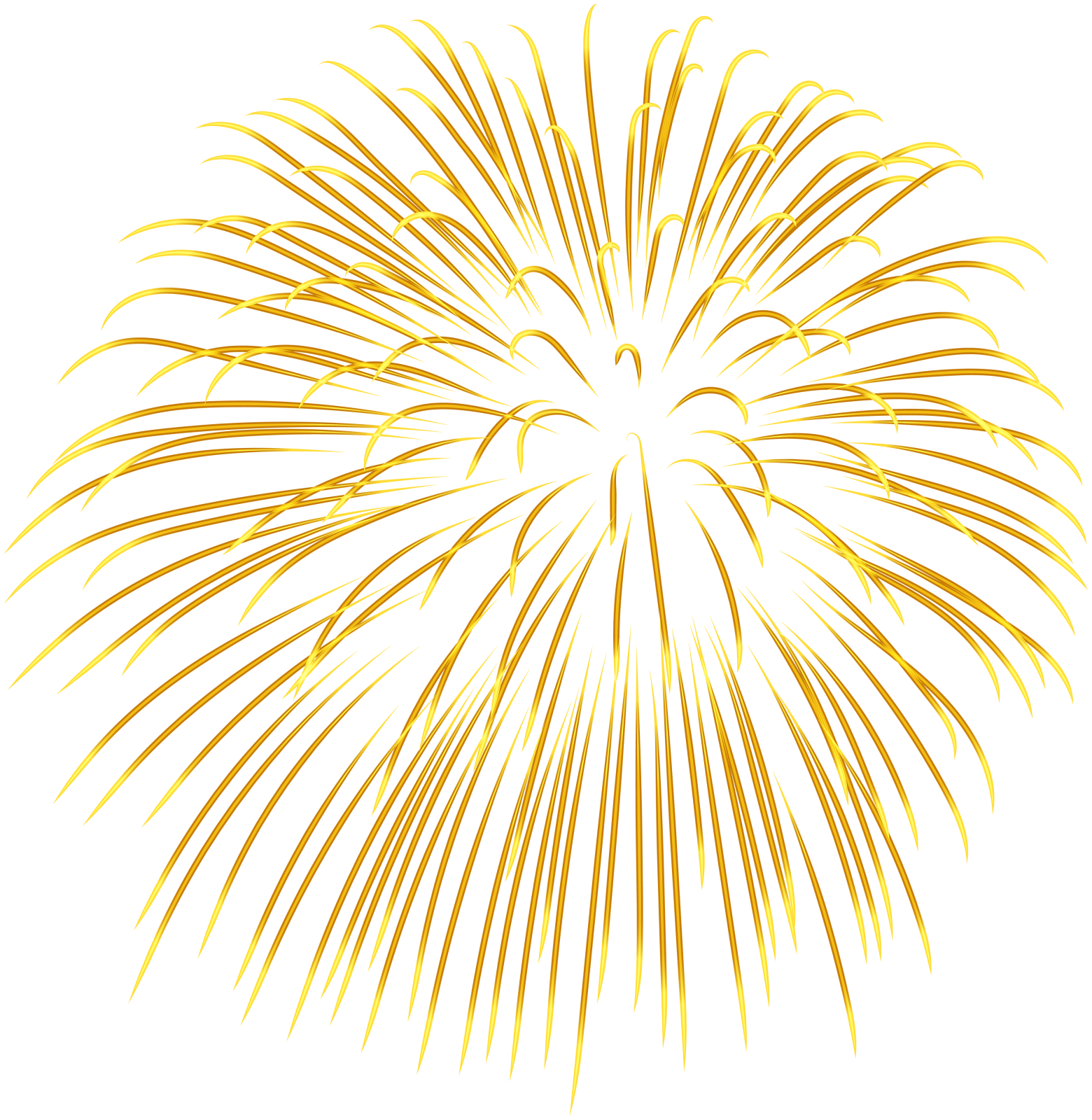 a golden firework on a white background
