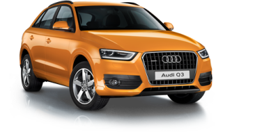 an orange audi suv