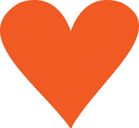 a red heart on a white background