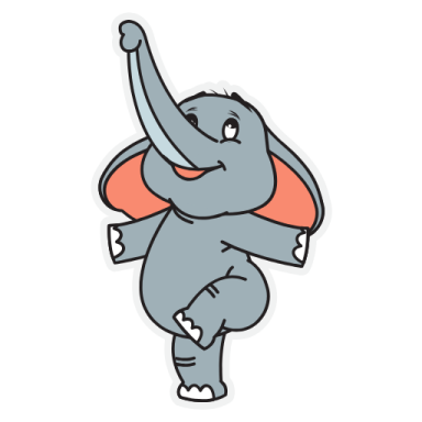 an elephant in a superhero costume