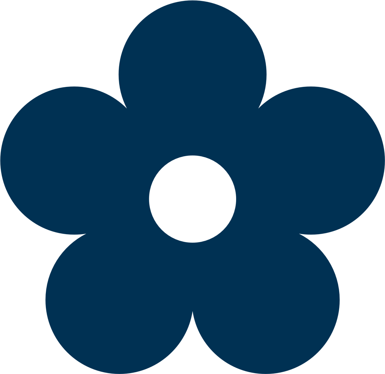 a blue flower on a white background