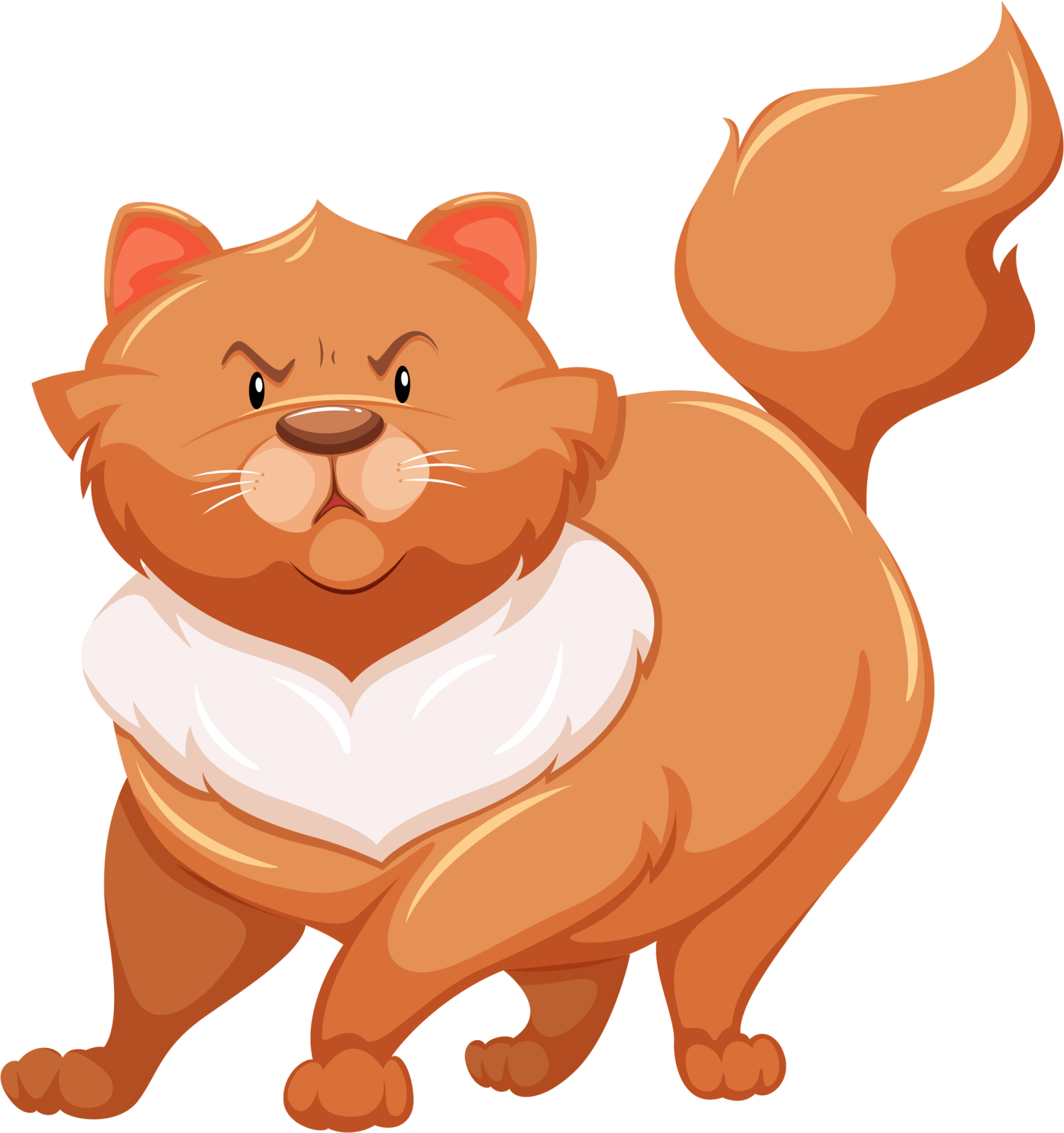 a cartoon cat with a banda around its neck