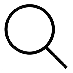 a black and white image of a mag glass
