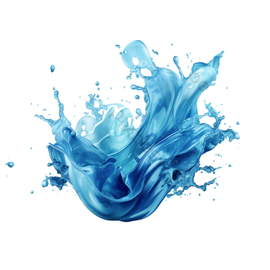 a splash of water on a white background