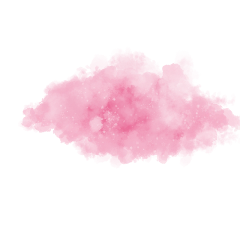 a pink cloud on a white background