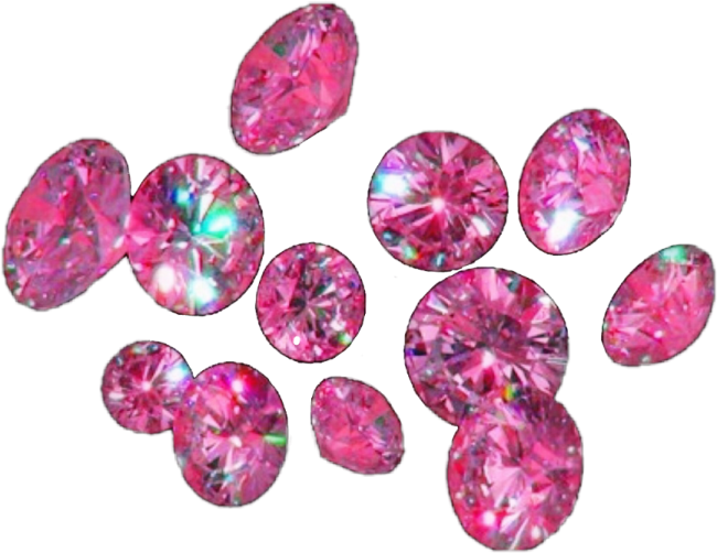 pink diamonds on a white background