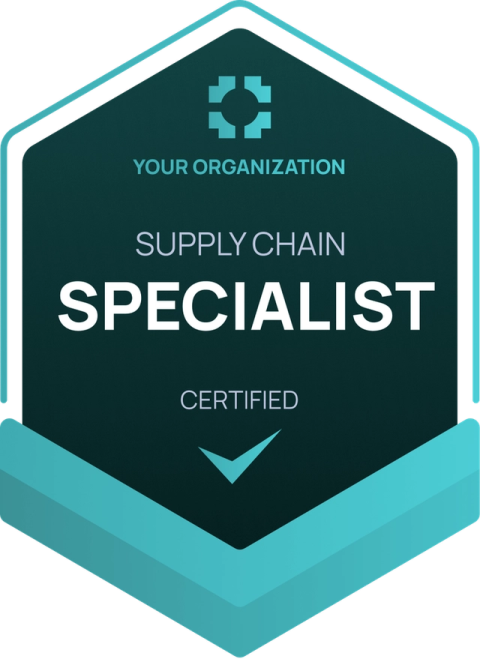 the logo for your organization's supply specialist certification