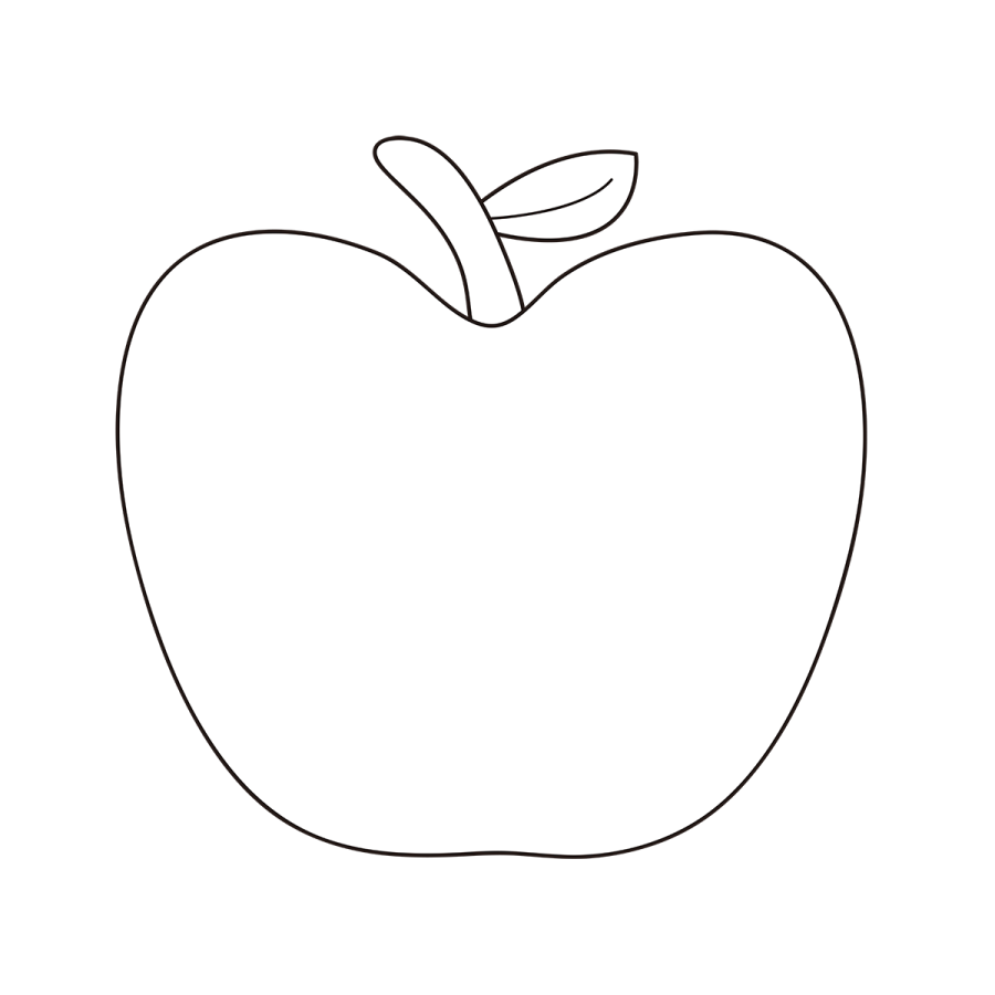 an apple coloring page