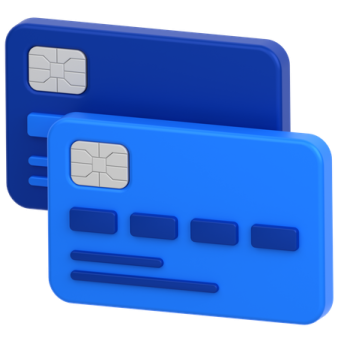 two sim cards, one blue and one white