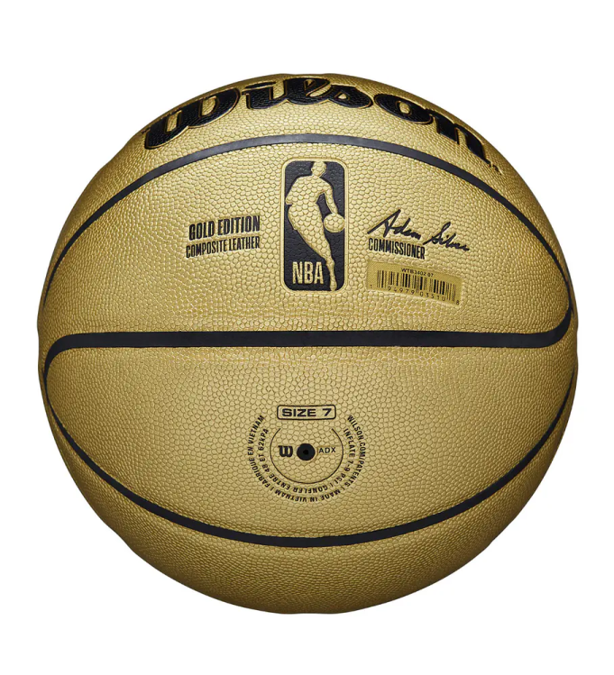 a basketball with the nba logo on it