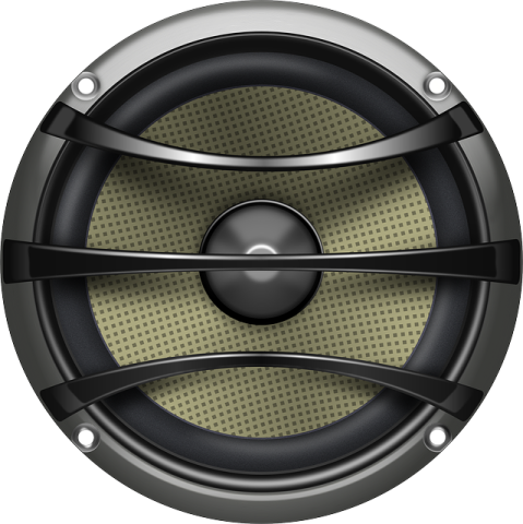 the front view of a speaker