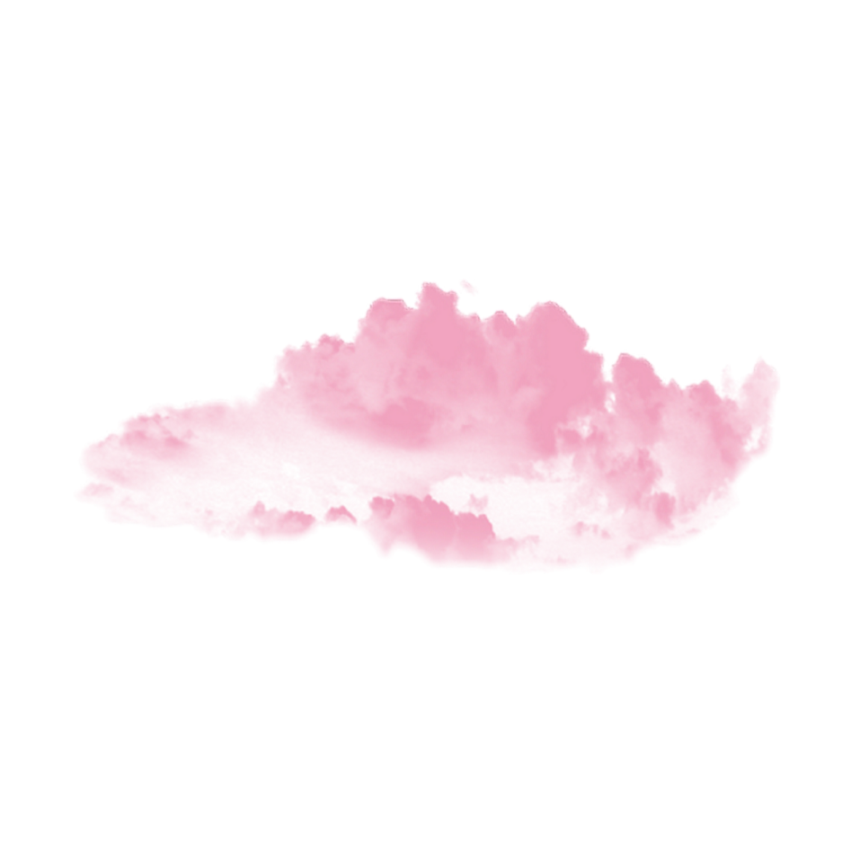 a pink cloud on a white background