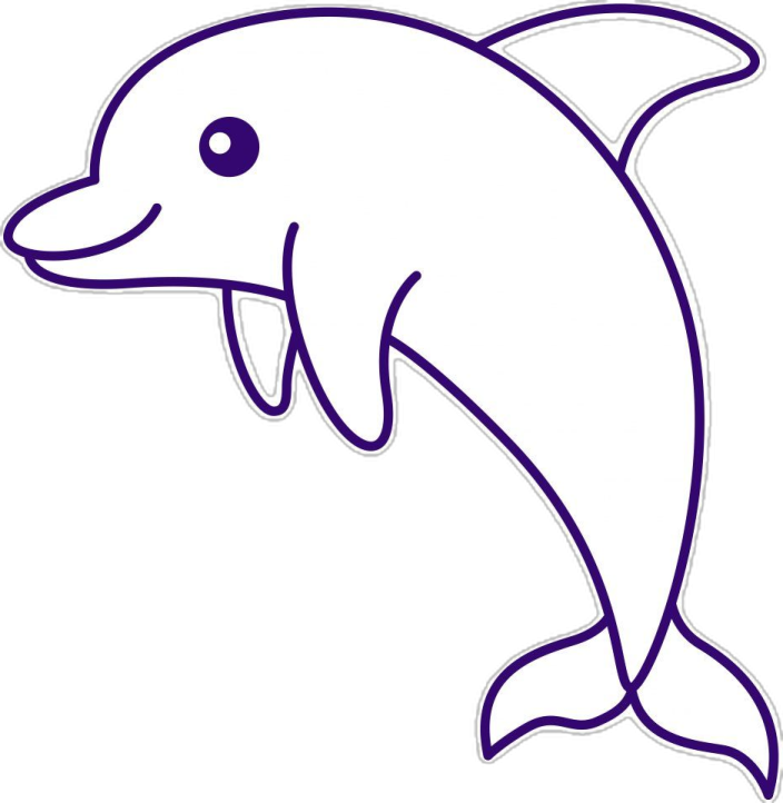 how to draw a dolphin