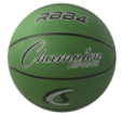 a green basketball ball with the word champion on it