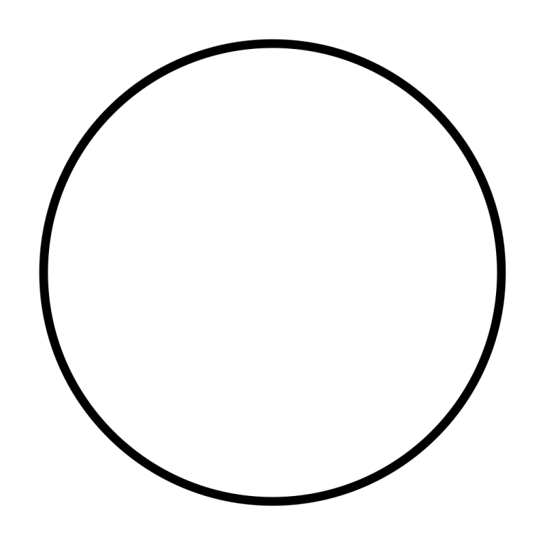 a black and white circle on a white background