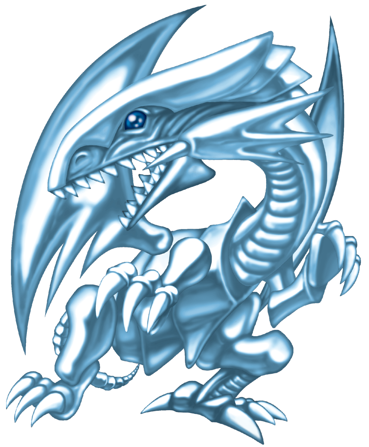 a drawing of a blue dragon