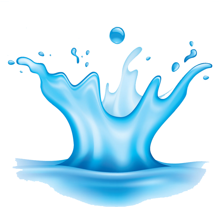 a blue water splash on white background