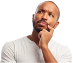 a man with his hand on his chin looking at the camera
