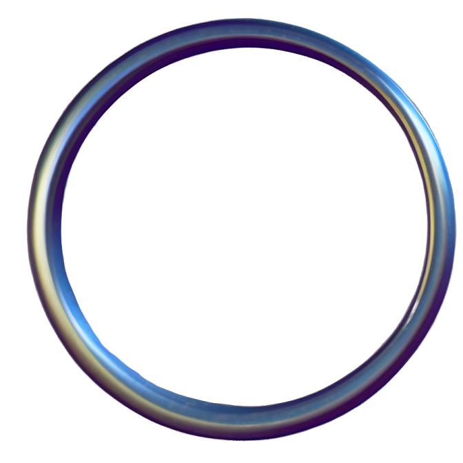 a blue ring on a white background