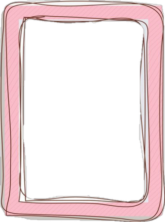 a pink frame on a white background