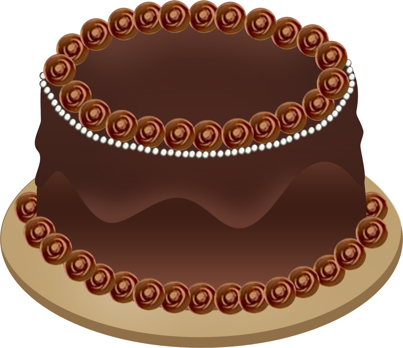 a cake with chocolate frosting on top