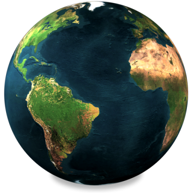 an image of the earth with a white background