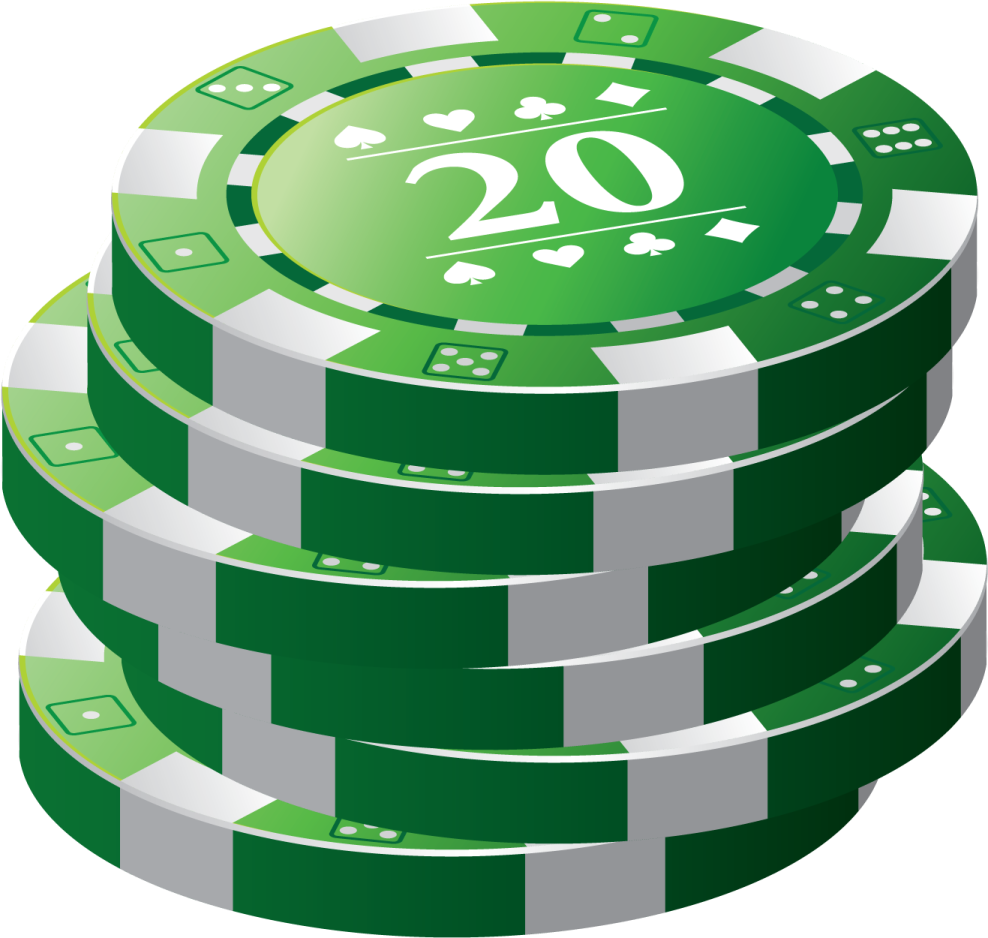 a stack of poker chips