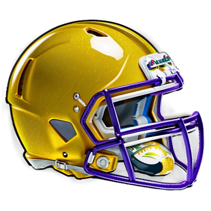 a football helmet with the lsu logo on it