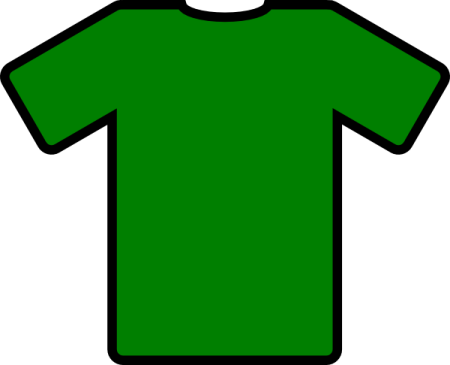 a green t - shirt
