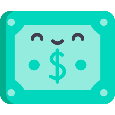 a green square icon with a dollar sign