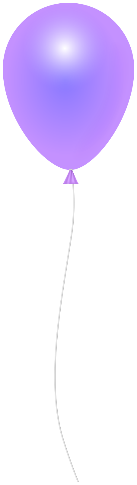 a purple balloon on a white background