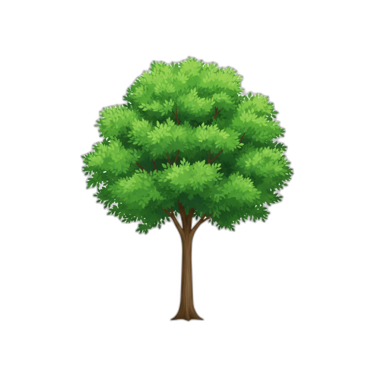 a green tree on a white background