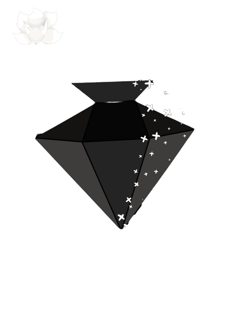 a black diamond with stars on it