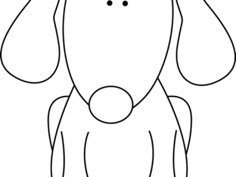 a black and white drawing of a dog