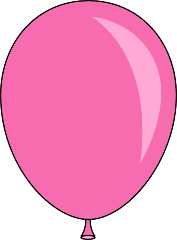 a pink balloon on a white background