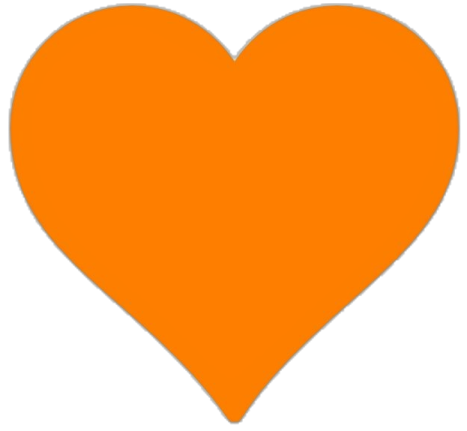 an orange heart
