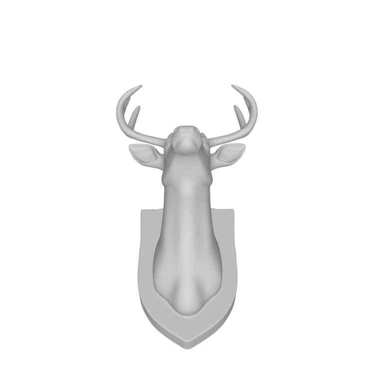 a 3d image of a deer's head